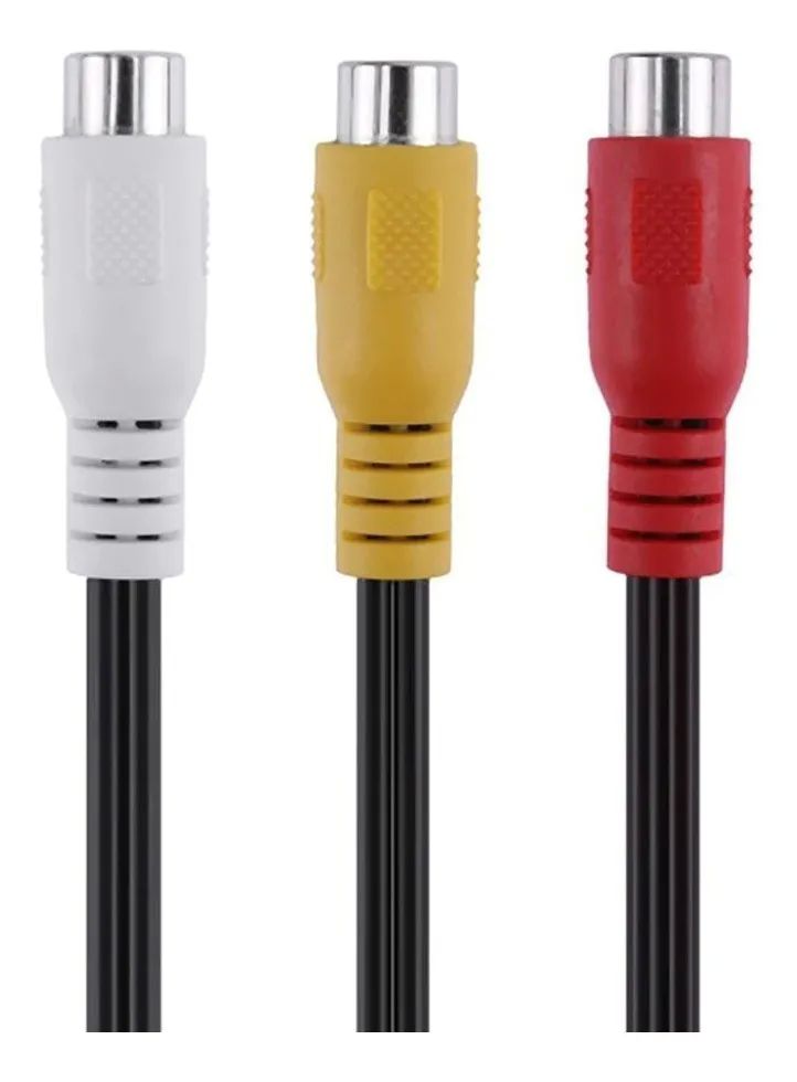 Mekano-Cable Divisor Duplicador Splitter 3 Rca Hembra A 6 Rca Macho