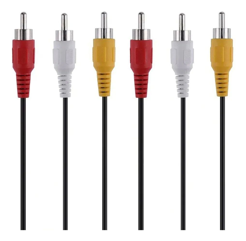 Mekano-Cable Divisor Duplicador Splitter 3 Rca Hembra A 6 Rca Macho
