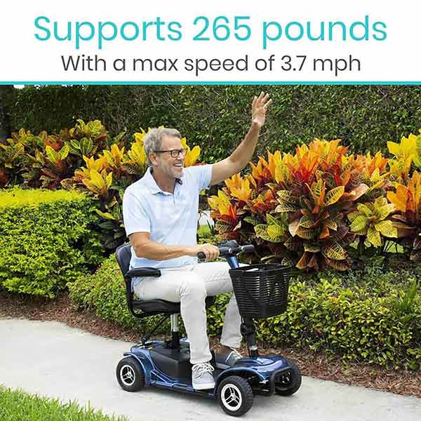 Silla De Ruedas Scooter Eléctrica 4 Ruedas Batería De Lujo