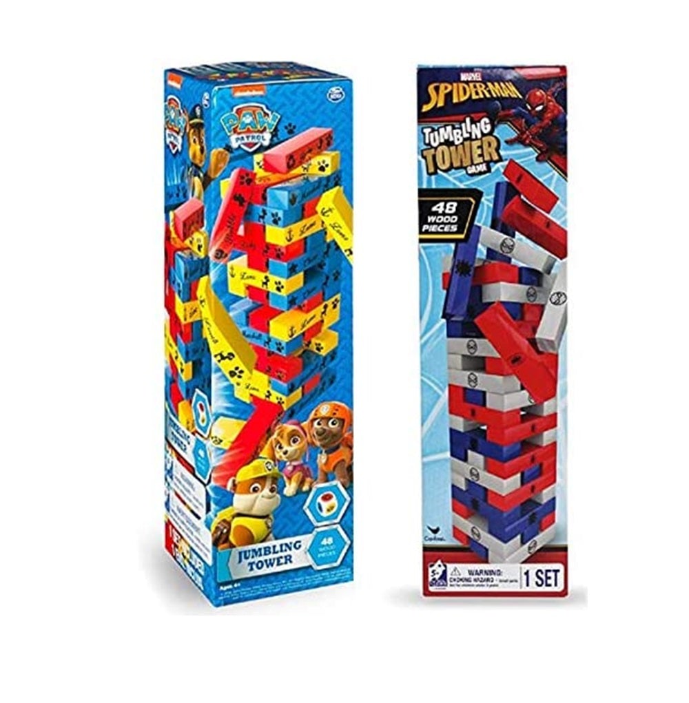 Torre de Bloques Paw Patrol o Spiderman juego de mesa Spin Master 6045842
