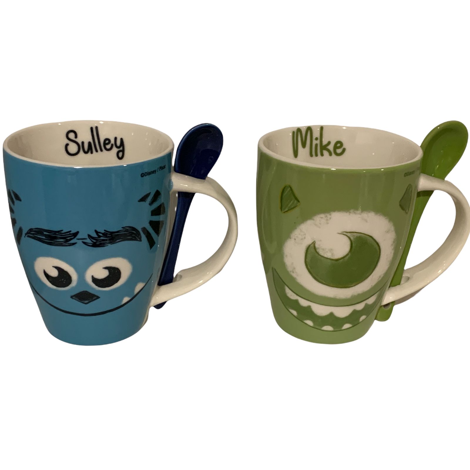 Monster Inc Juego de 2 Tarros con Cuchara de pareja Mike Wazowski & Sulley
