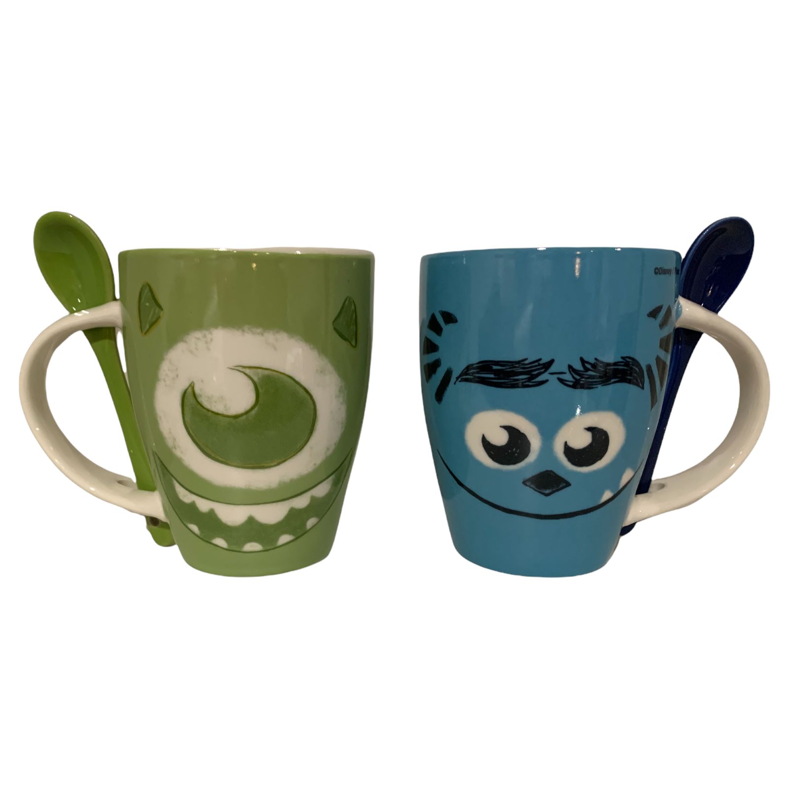 Monster Inc Juego de 2 Tarros con Cuchara de pareja Mike Wazowski & Sulley