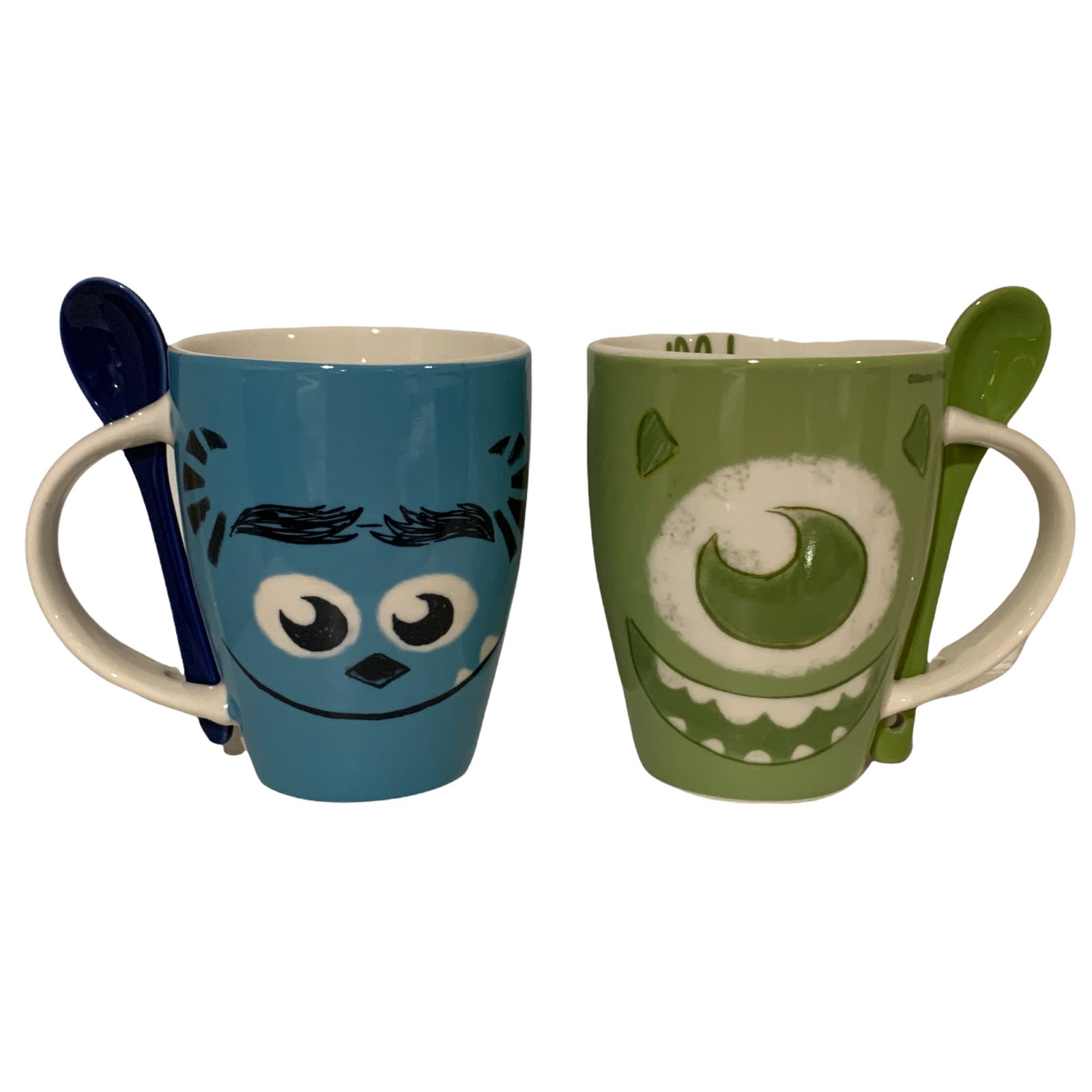 Monster Inc Juego de 2 Tarros con Cuchara de pareja Mike Wazowski & Sulley