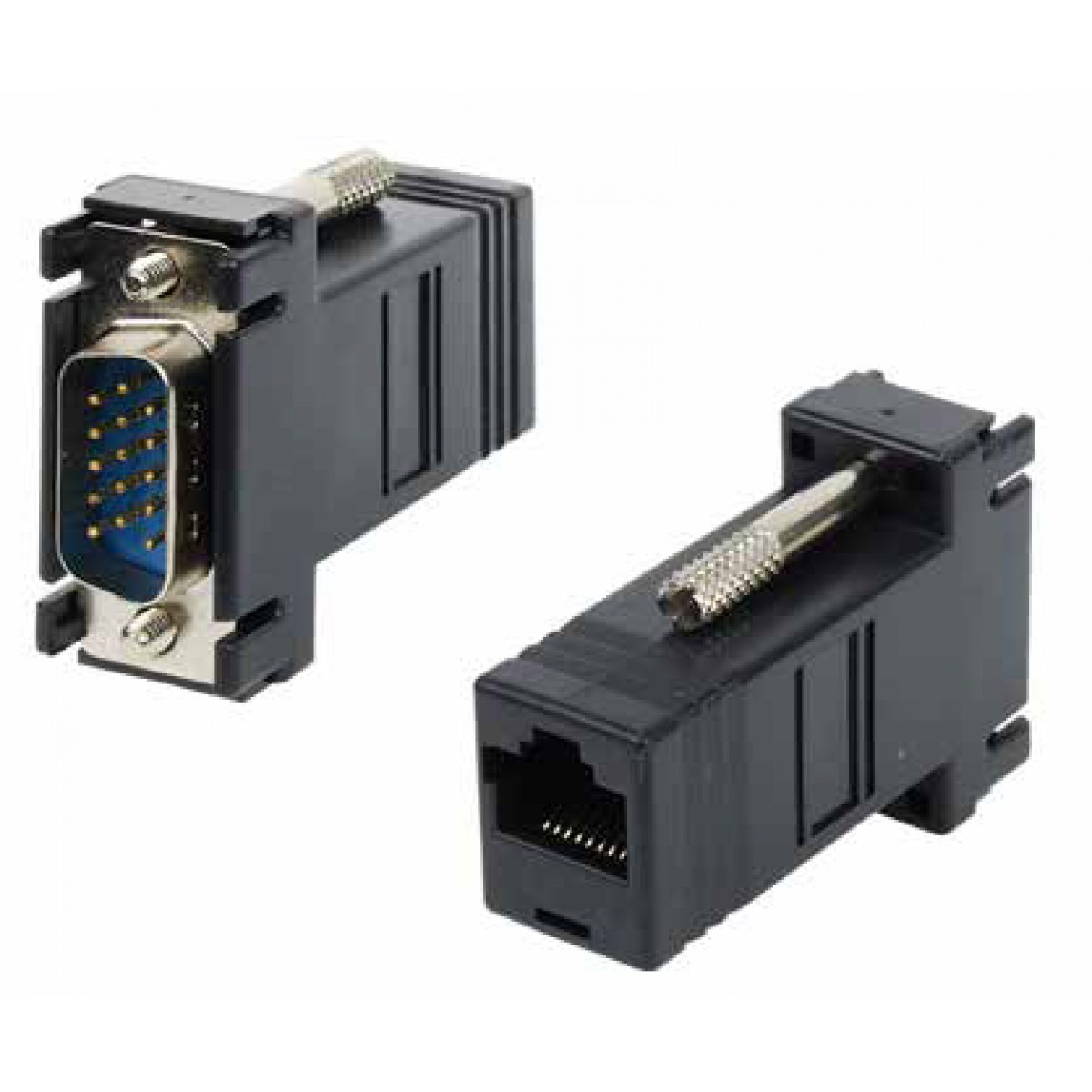 Mekano-Par De Adaptadores Vga A Cable De Red Extensor Rj45, Machos a Hembra