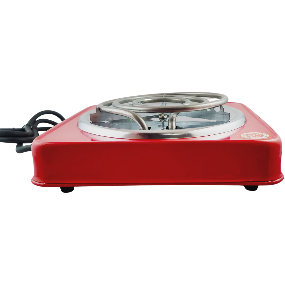 H + R Parrilla Eléctrica Super Flama De 1 Resistencia Con Termostato color roja