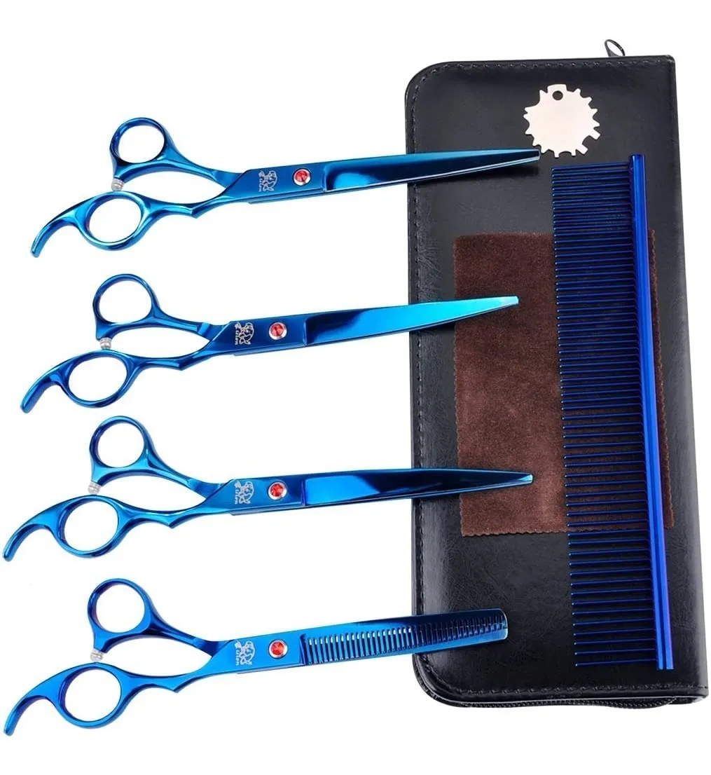 Peine Y Tijeras Profesionales Parara estilista y barbero Azul