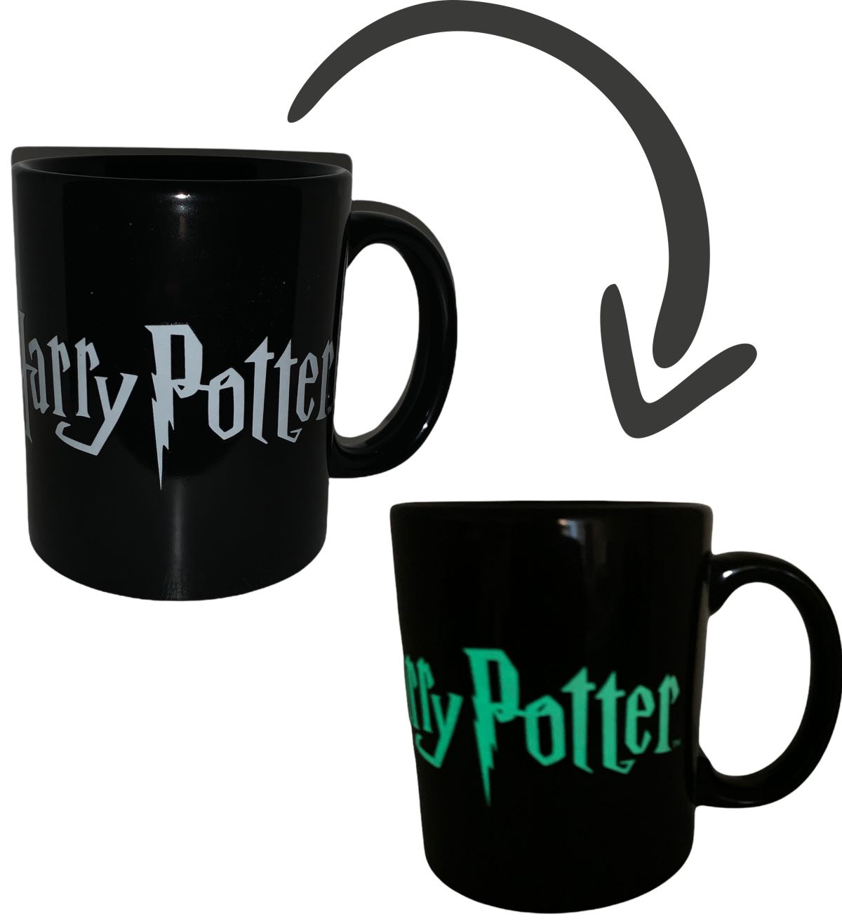 Harry Potter Taza Mágica Brilla Obscuridad 340ml Caja