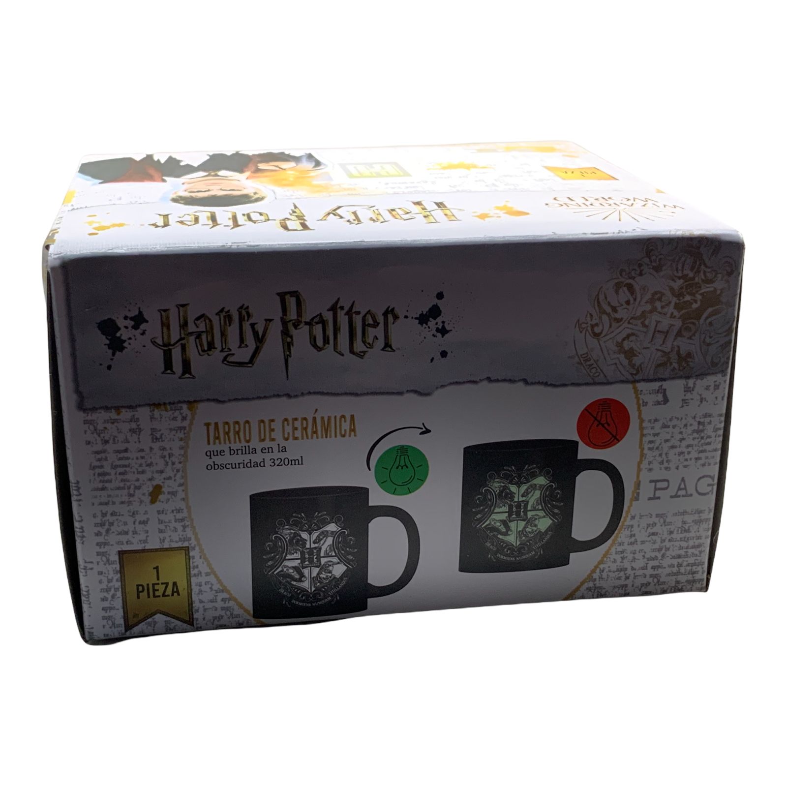 Harry Potter Taza Mágica Brilla Obscuridad 340ml Caja