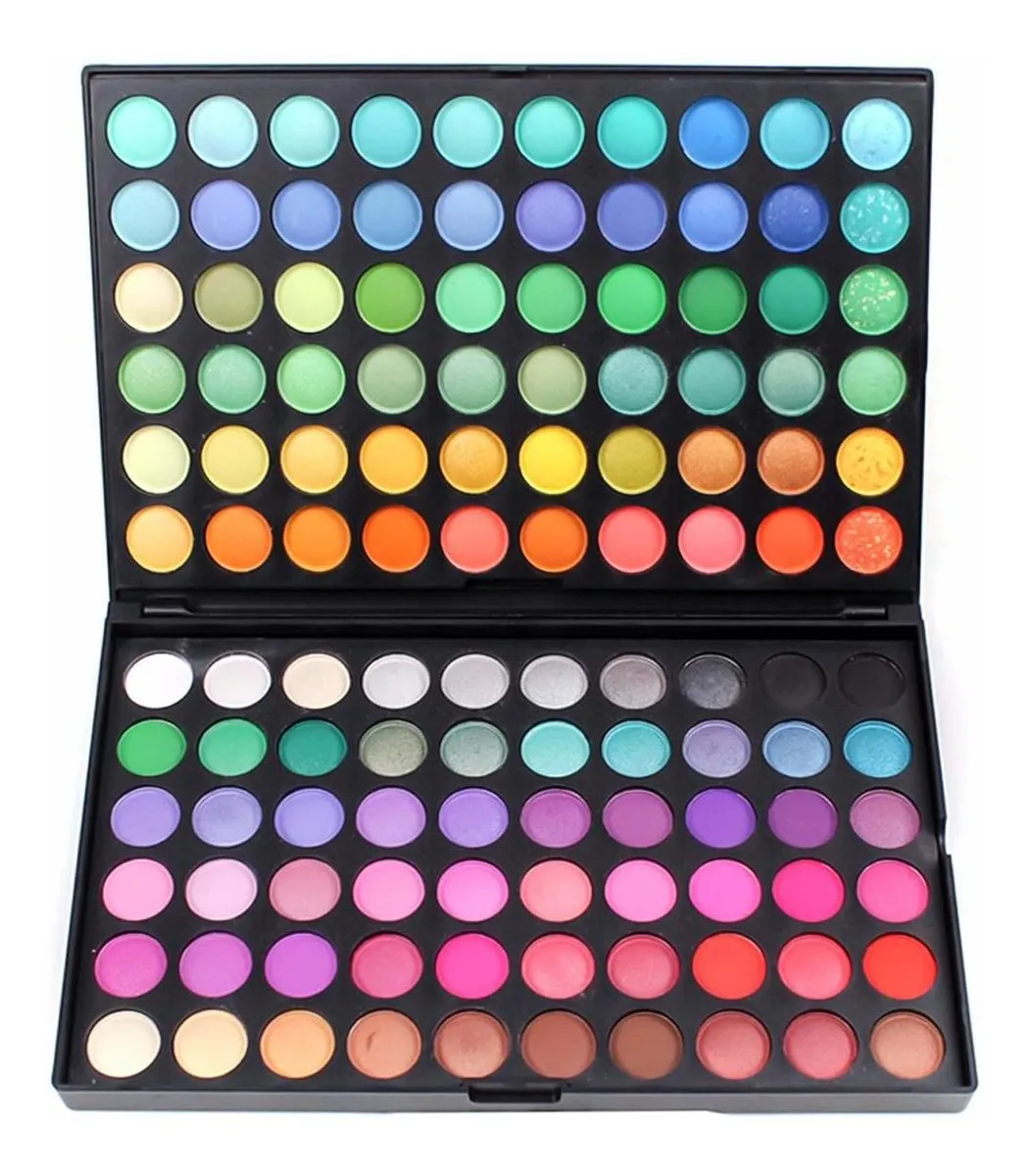 Paleta De Sombras Larga Duración 120 Colores