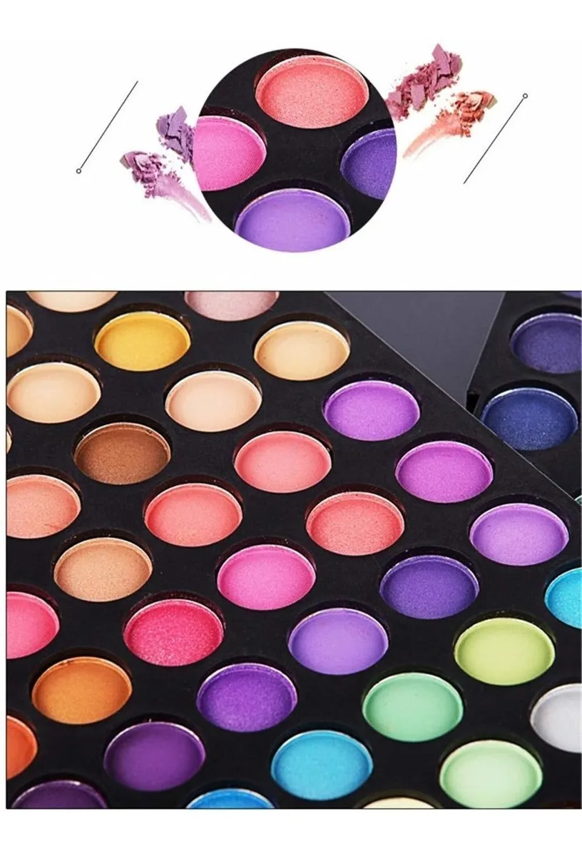 Paleta De Sombras Larga Duración 120 Colores