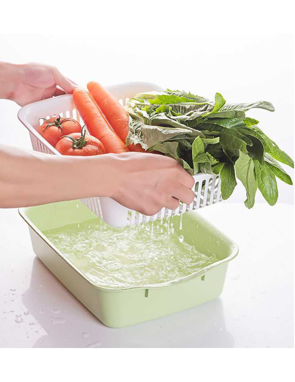 Cesta Drenaje Colador Lavado Frutas Verduras Grande FaSola