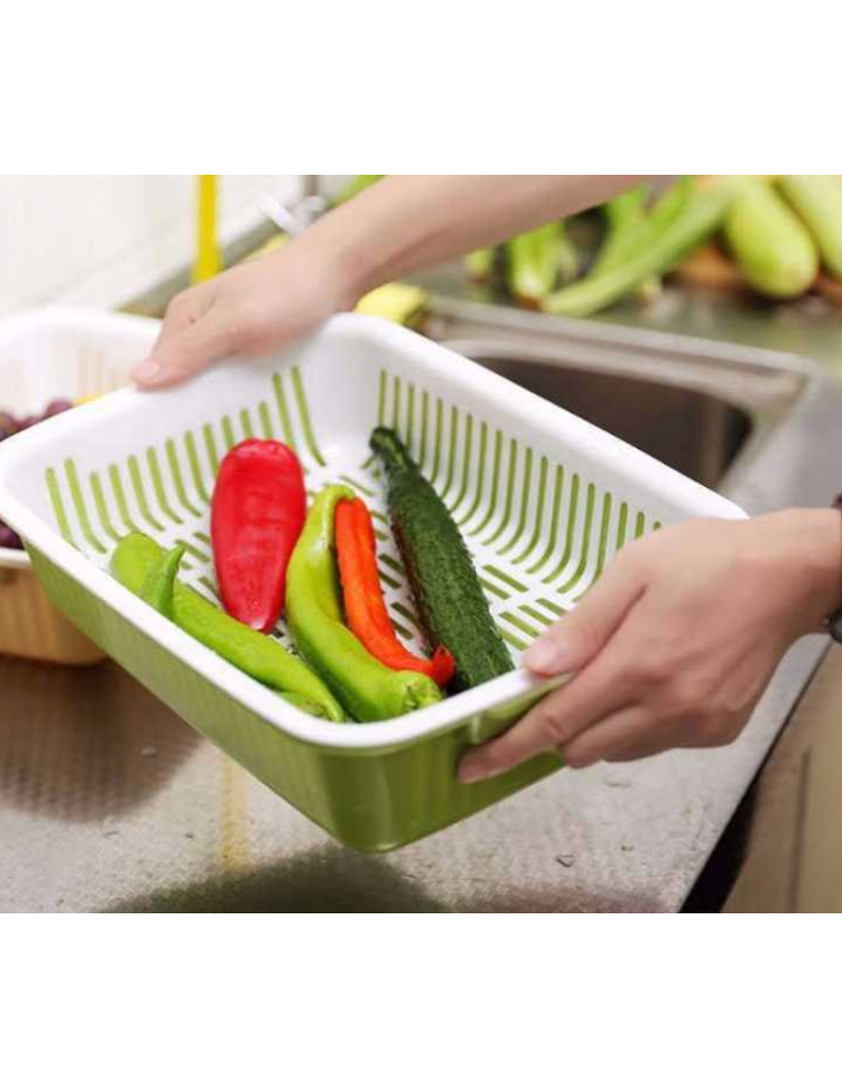 Cesta Drenaje Colador Lavado Frutas Verduras Grande FaSola