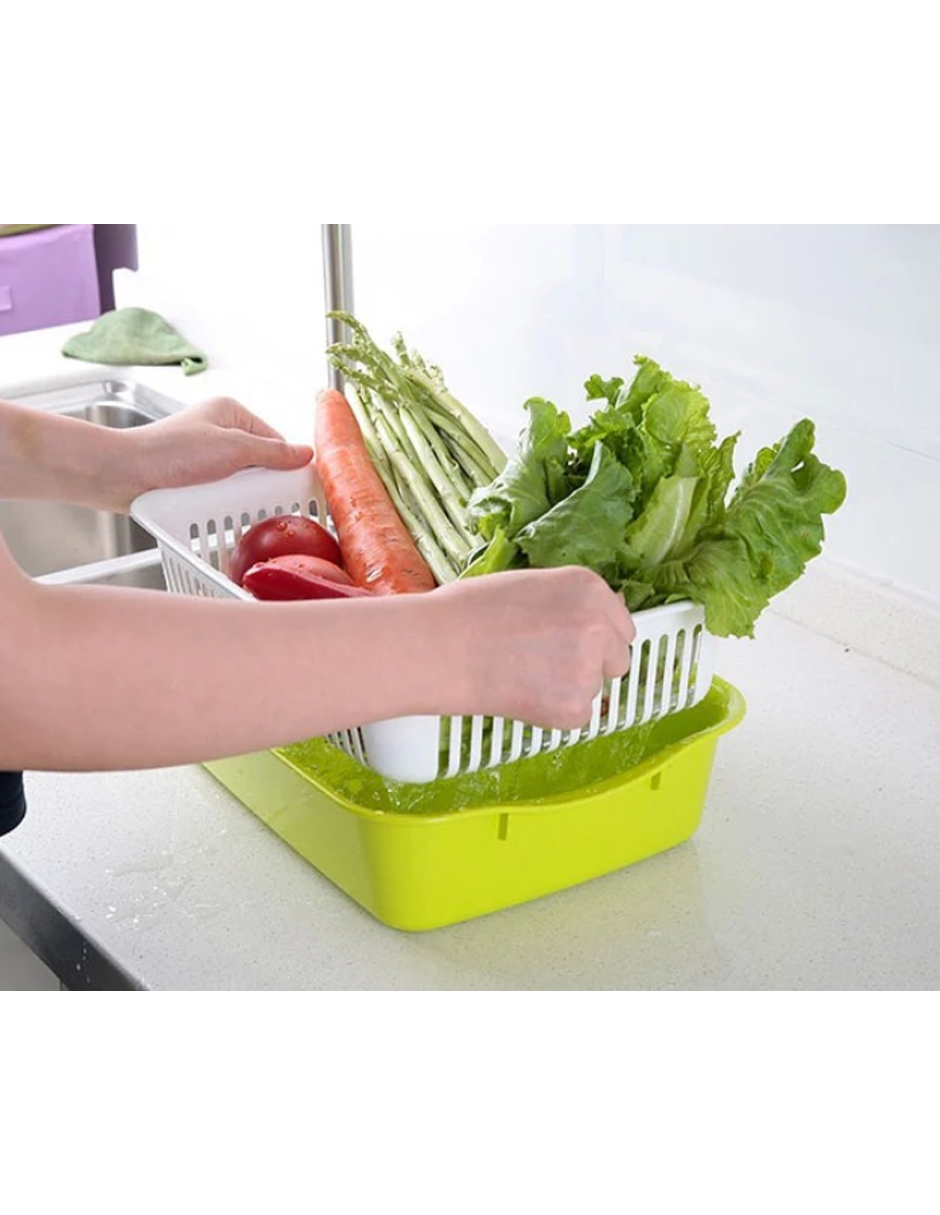Cesta Drenaje Colador Lavado Frutas Verduras Grande FaSola