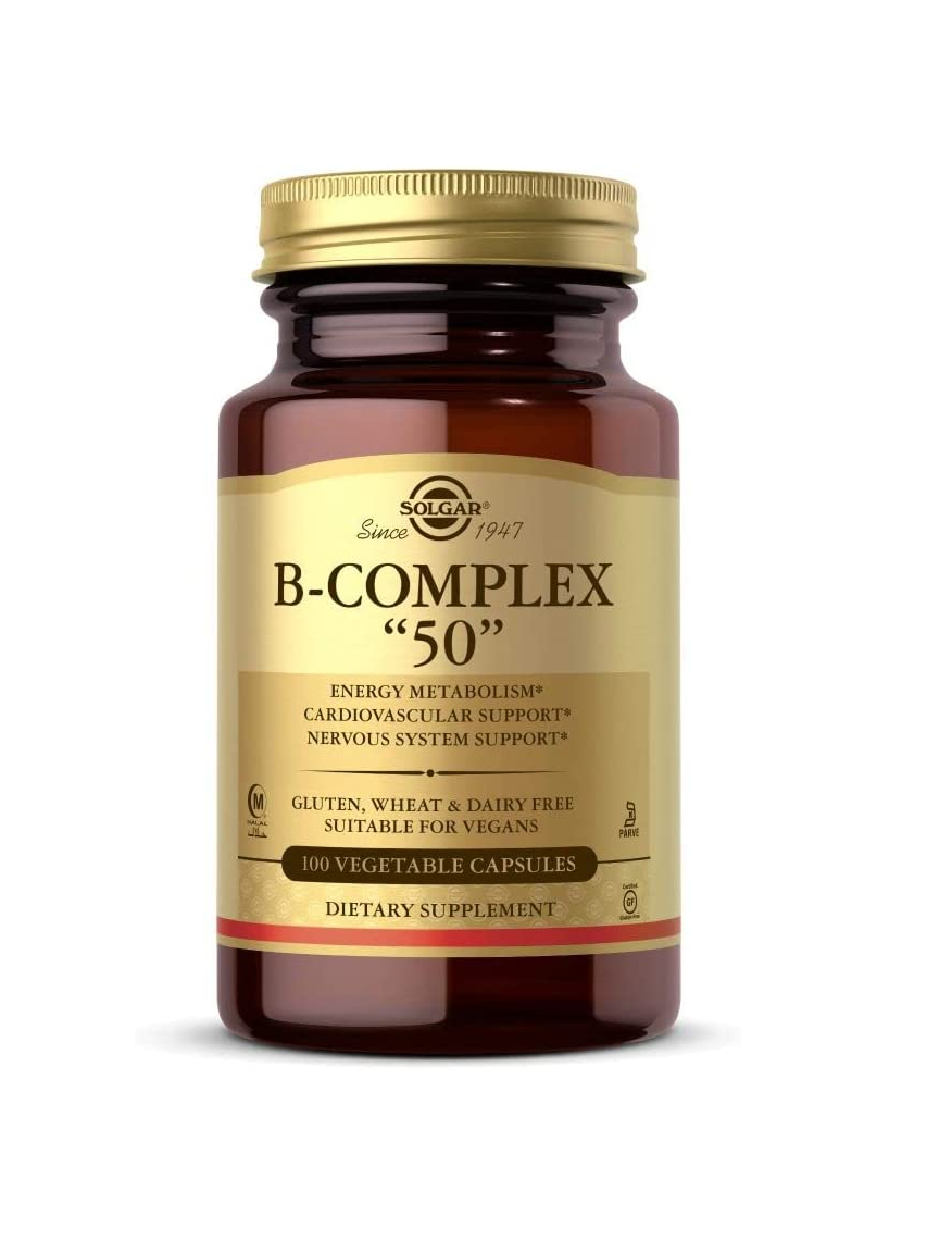 Solgar B-Complex "50" 100 cápsulas vegetales  7.04 Onzas