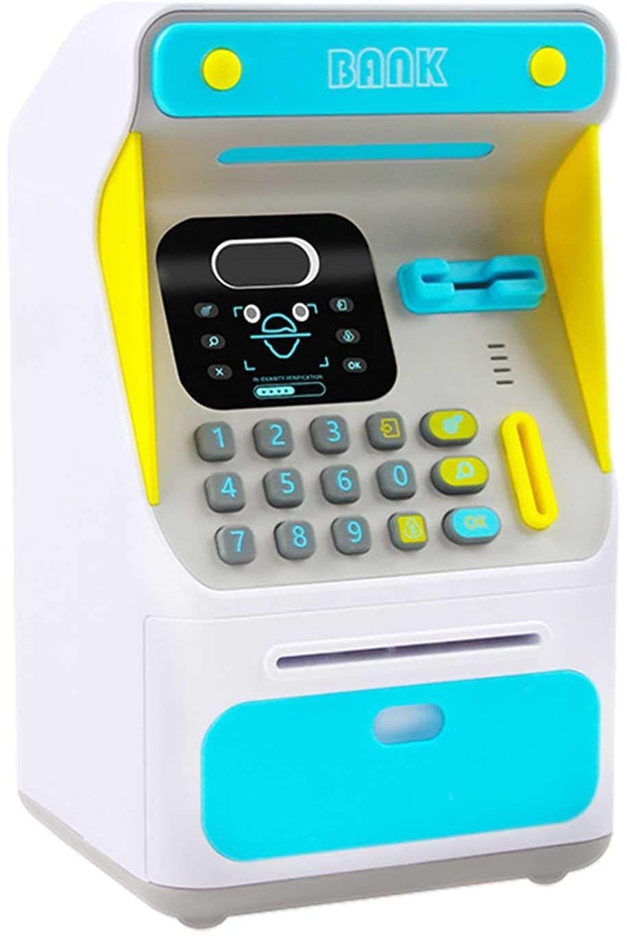  Alcancía Electrónica Simulación De Reconocimiento Facial Máquina De Cajero Automático Banco De Ahorro Electrónico, Juguete para Niños
