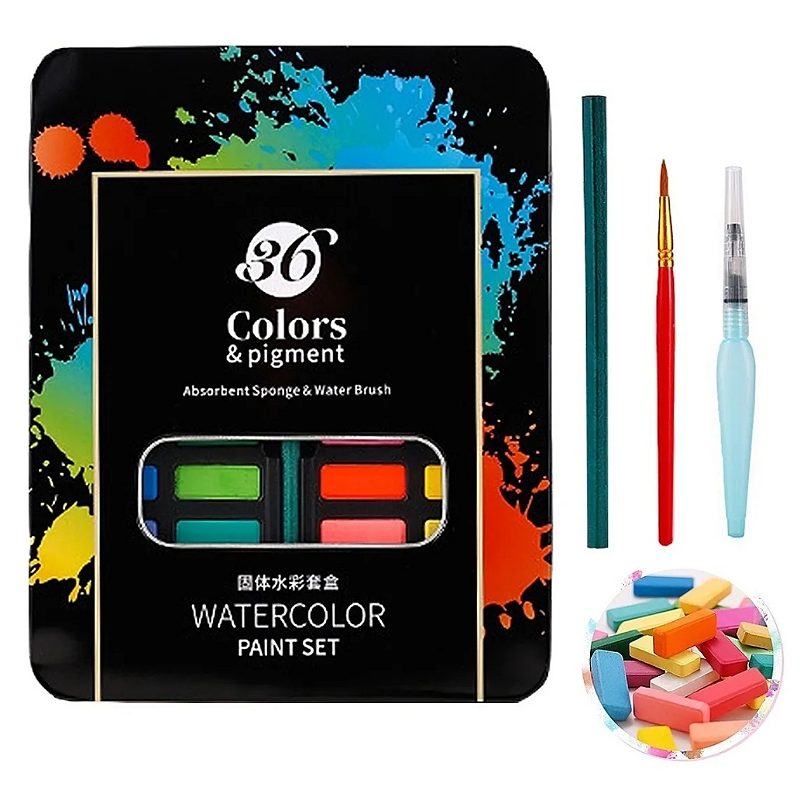 Acuarelas Profesionales 36 Colores Con Estuche