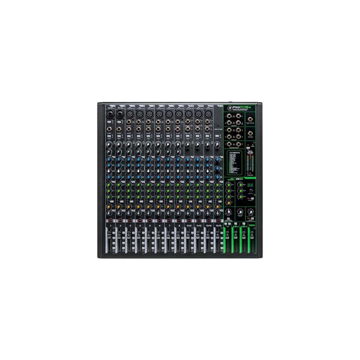 Mezclador Mackie ProFX16v3 refuerzo de sonido profesional de 16 canales con FX integrado
