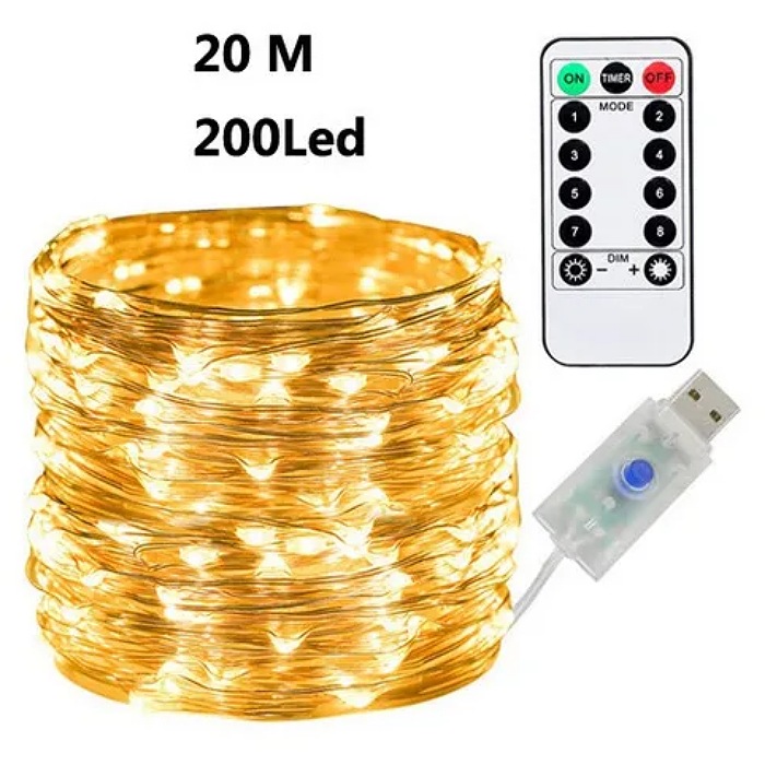 Serie Luces Led  Decorativas 20 Metros 200 Led