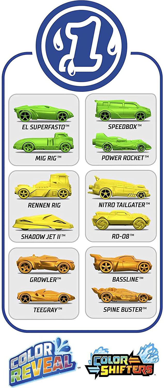 Hot Wheels 2 Pack Color Reveal Vehículos de Juguete