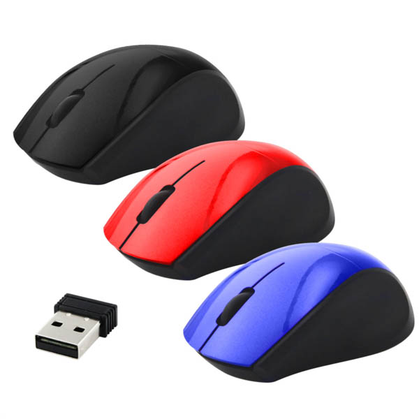 Mini Mouse Inalámbrico Óptico Para Laptop colores para elegir rojo, azul, negro