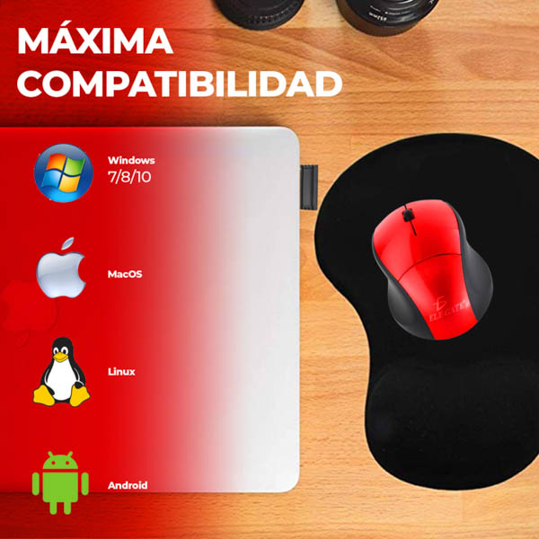 Mini Mouse Inalámbrico Óptico Para Laptop colores para elegir rojo, azul, negro
