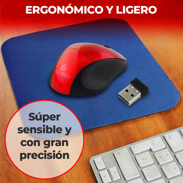 Mini Mouse Inalámbrico Óptico Para Laptop colores para elegir rojo, azul, negro