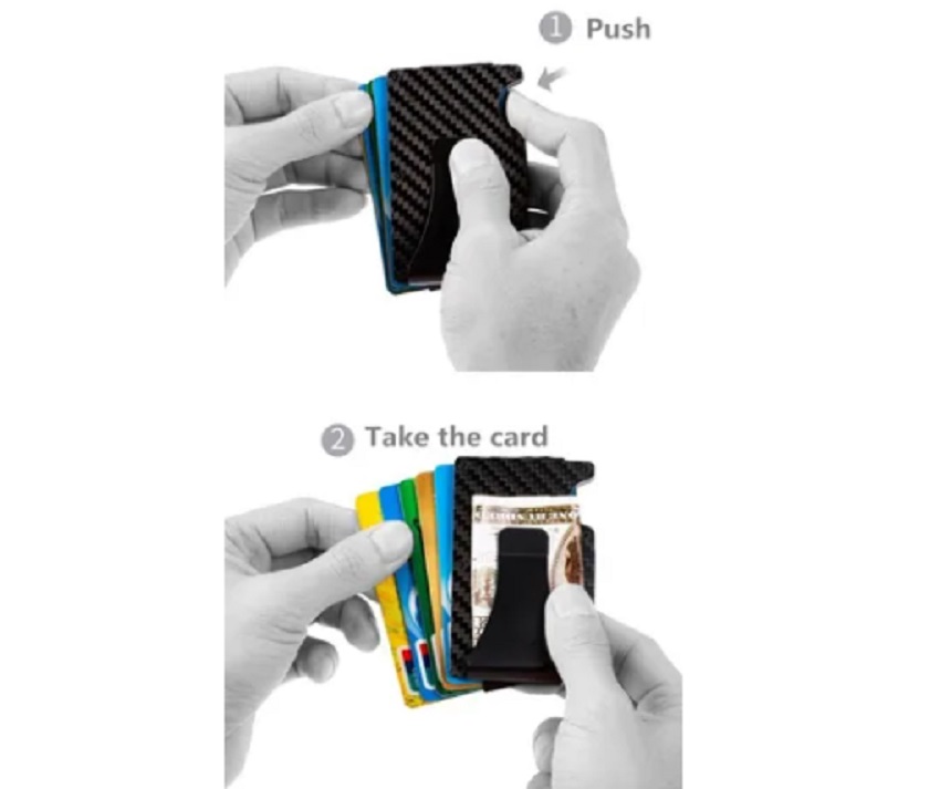 Cartera Hombre Tarjetero Billetera Fibra De Carbono