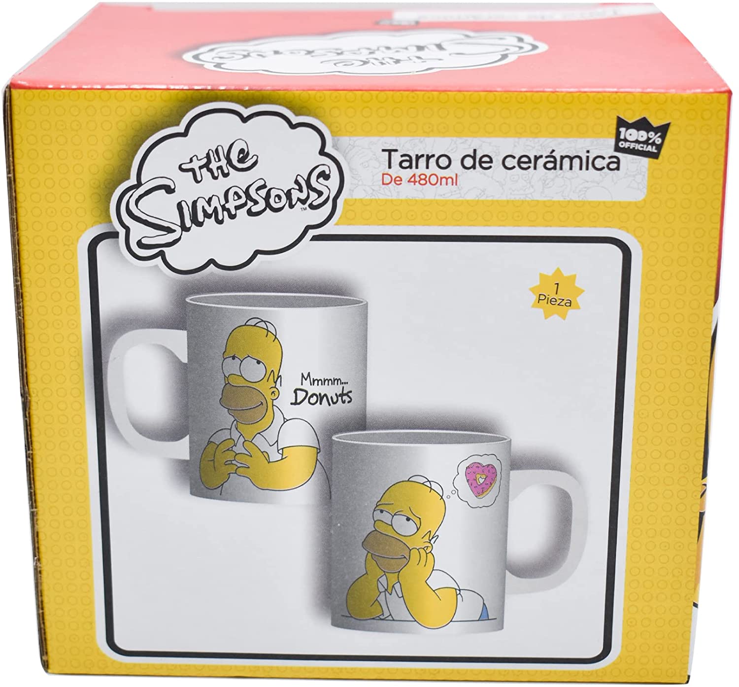 Los Simpsons Tarro De Cerámica Con Caja De Regalo Homero 480 ml