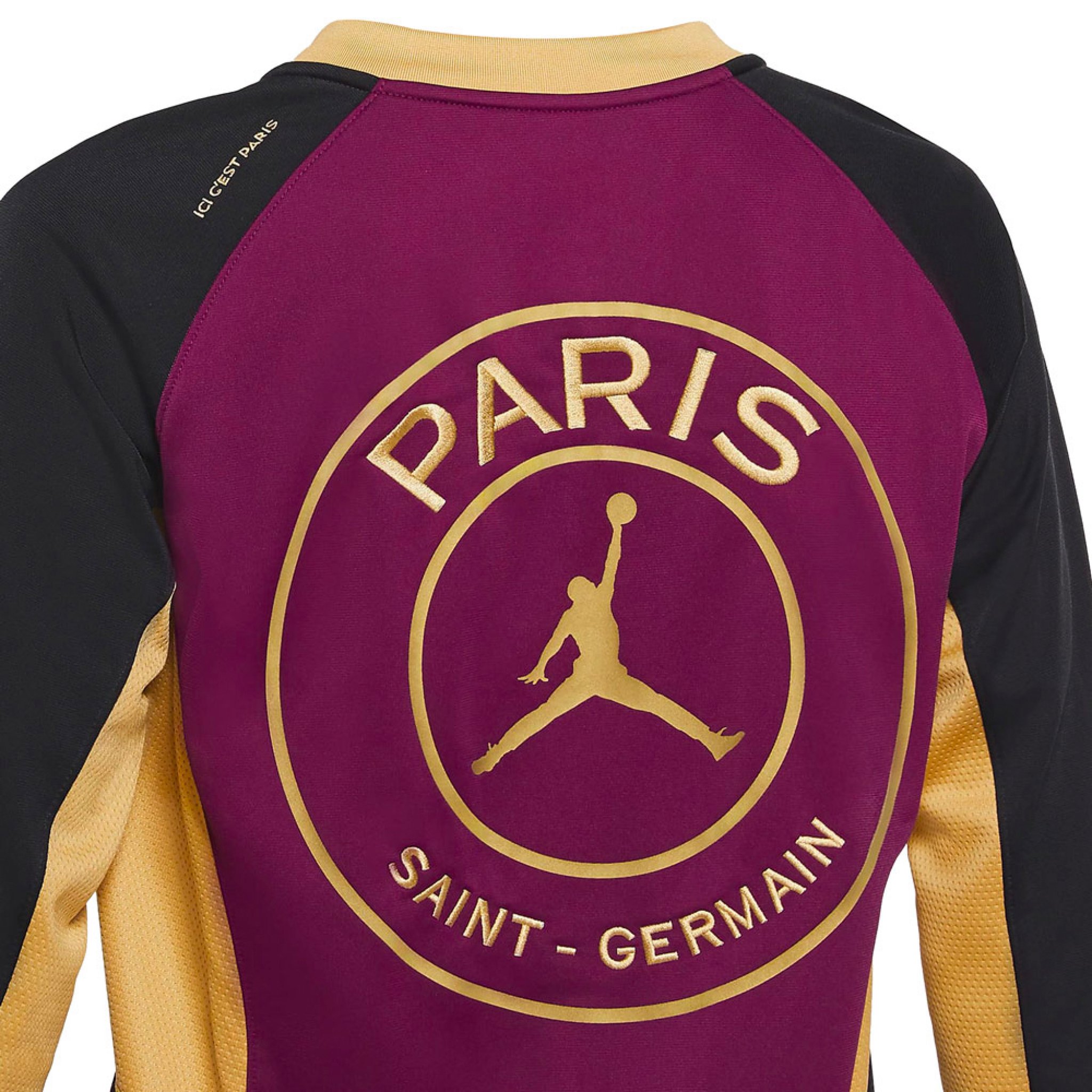 VESTIDO JORDAN PARIS SAINT GERMAIN NEGRO CON DORADO Y VINO (CW3924-610)