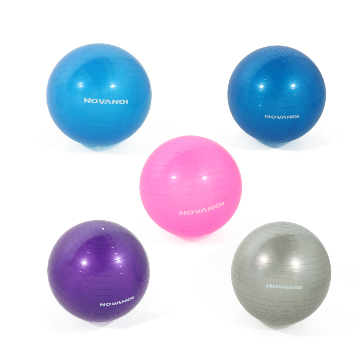 Pelota de Ejercicio 65 cm para Yoga, Pilates y Fitness color Rosa.