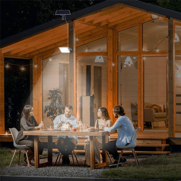 LAMPARA SOLAR 48 LEDS CON CABLE DE 3 METROS PANEL EXTERNO