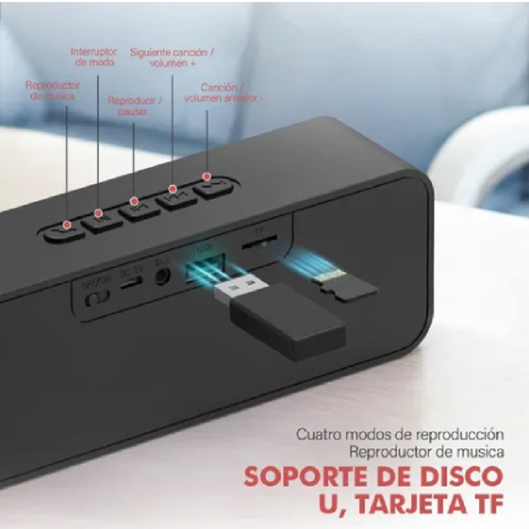 Bocina Bluetooth 5.0 Portátil Altavoces Portátiles Duales
