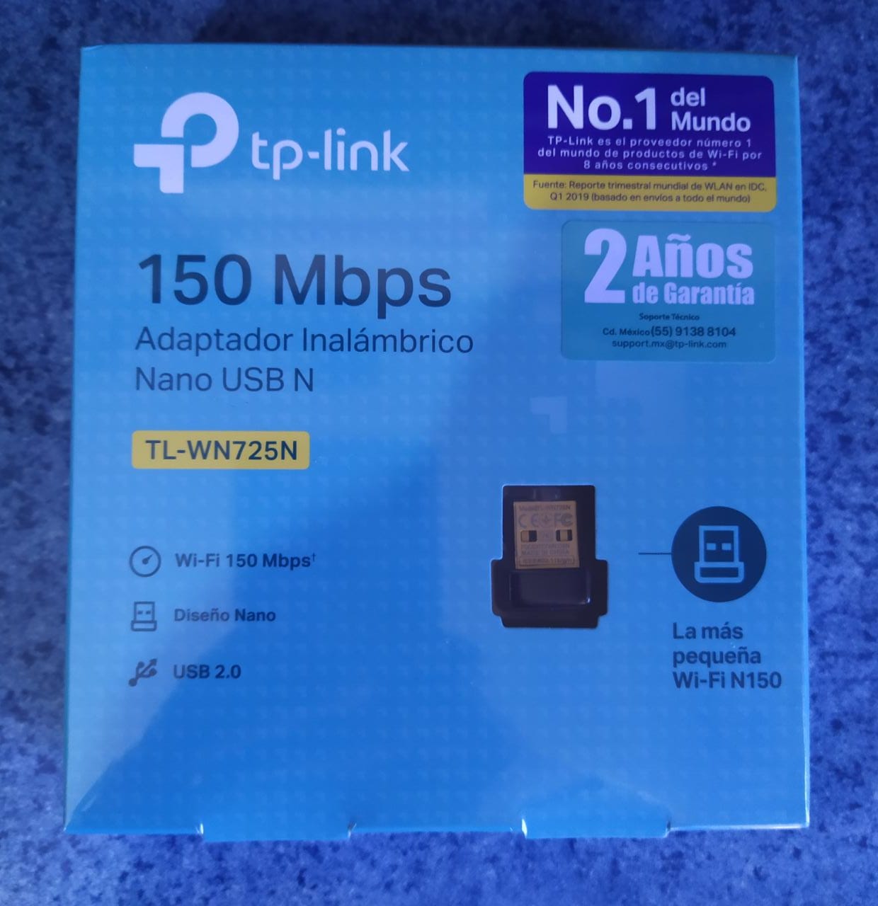 TARJETA DE RED USB INALAMBRICA 150 MBPS 802.11 NANO NEGRO LAP PC RECEPTOR WIFI TL-WN725N ANTENA