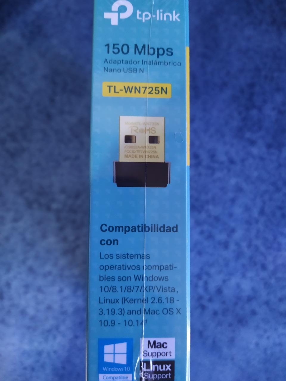 TARJETA DE RED USB INALAMBRICA 150 MBPS 802.11 NANO NEGRO LAP PC RECEPTOR WIFI TL-WN725N ANTENA