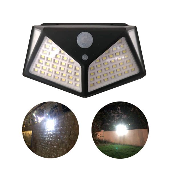 Lampara Solar 100 Led Sensor Movimiento Multi Posiciones