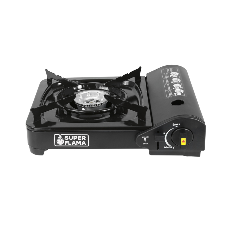 ESTUFA PORTATIL DE GAS PARA CAMPING COLOR NEGRO