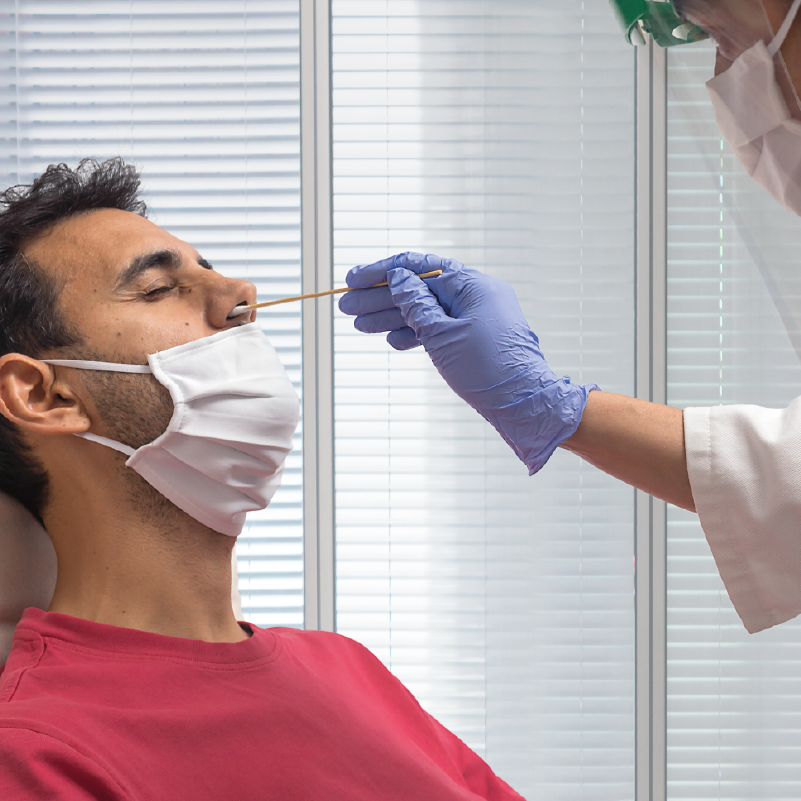 10 PRUEBAS DE COVID PCR E INFLUENZA A DOMICILIO