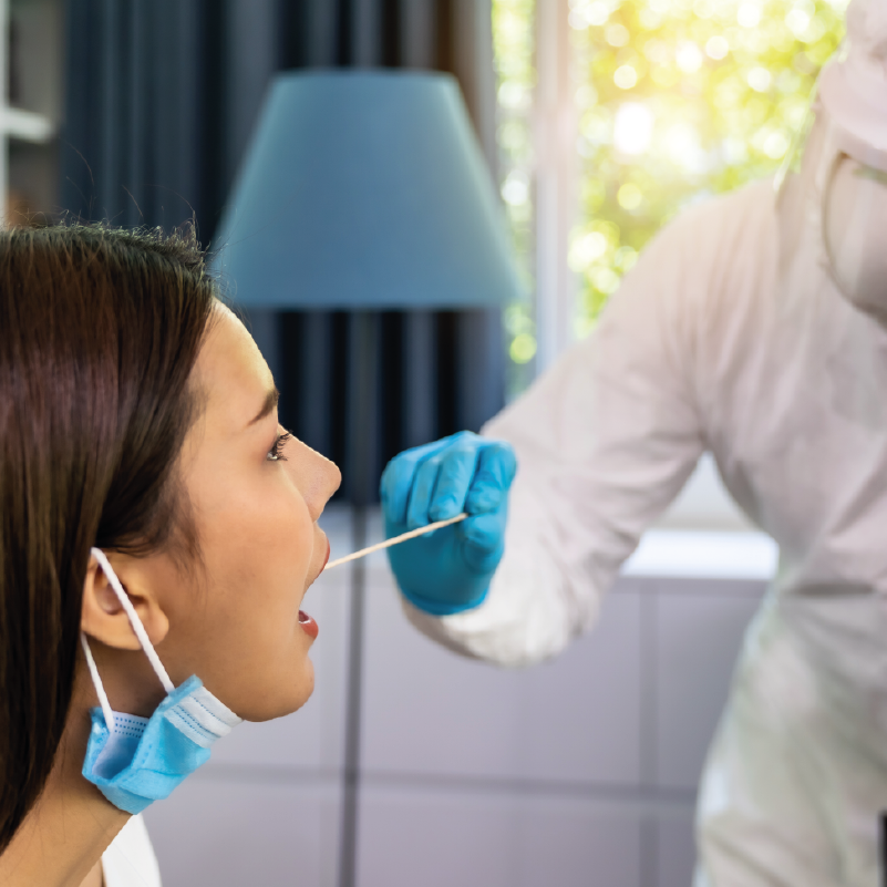 10 PRUEBAS DE COVID PCR E INFLUENZA A DOMICILIO