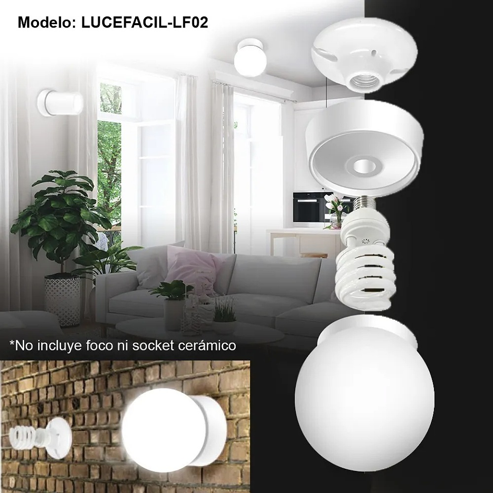 1 Lámpara Esfera Tipo Pantalla Cubrefoco Led&fluorescente