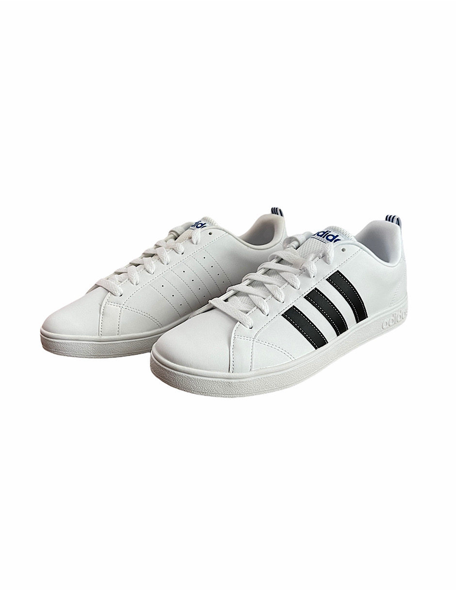 TENIS ADIDAS VS ADVANTAGE blancos con franjas negras