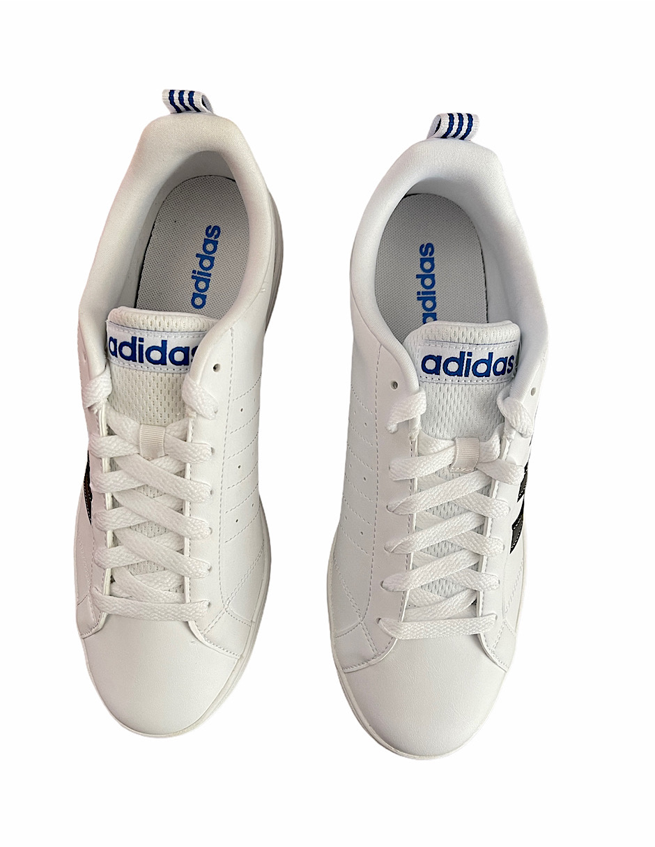 TENIS ADIDAS VS ADVANTAGE blancos con franjas negras