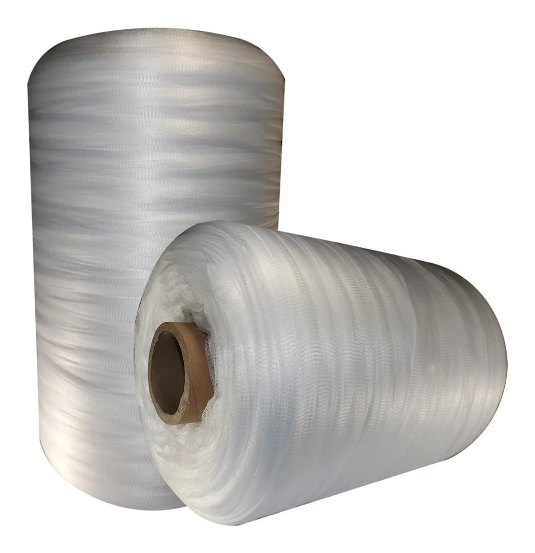 Red Malla de Plástico Blanca 1000 Metros para Carne, Frutas, Bebidas, Pelotas..