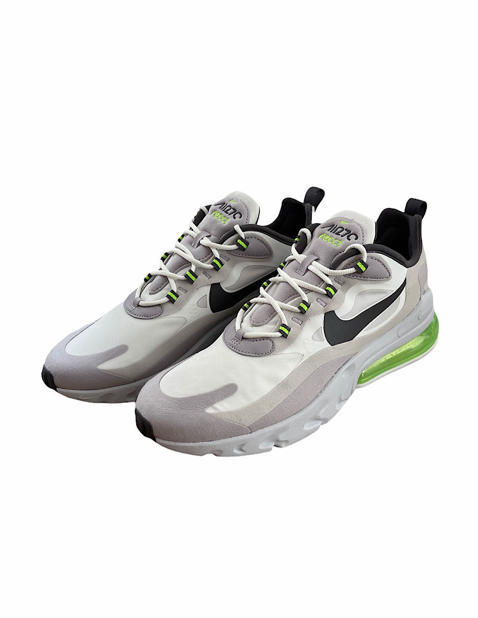 TENIS NIKE AIR MAX 270 REACT gris con verde
