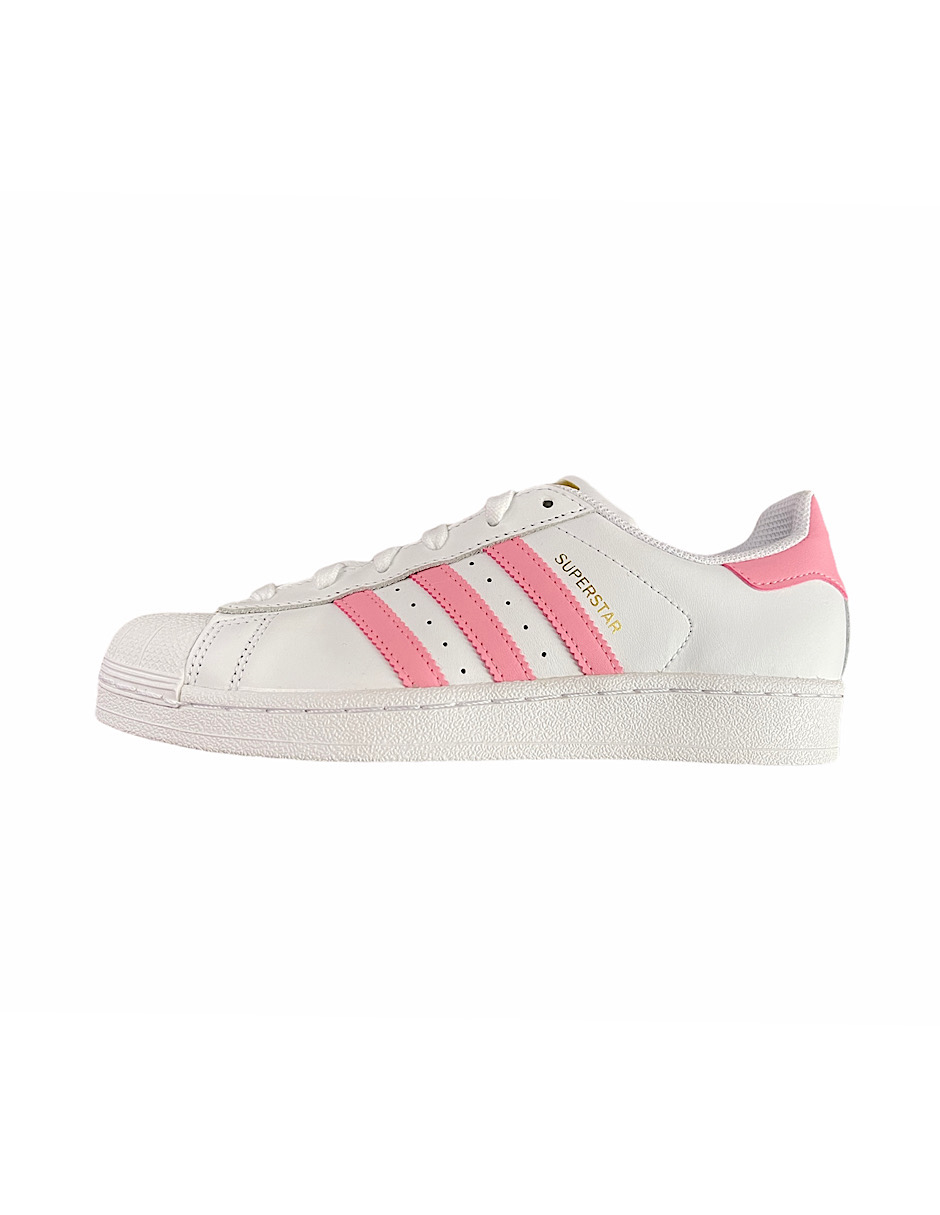 ADIDAS SUPERSTAR blanco con rosa claro