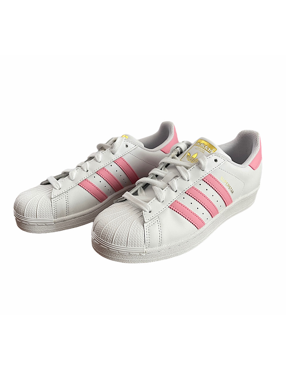 ADIDAS SUPERSTAR blanco con rosa claro