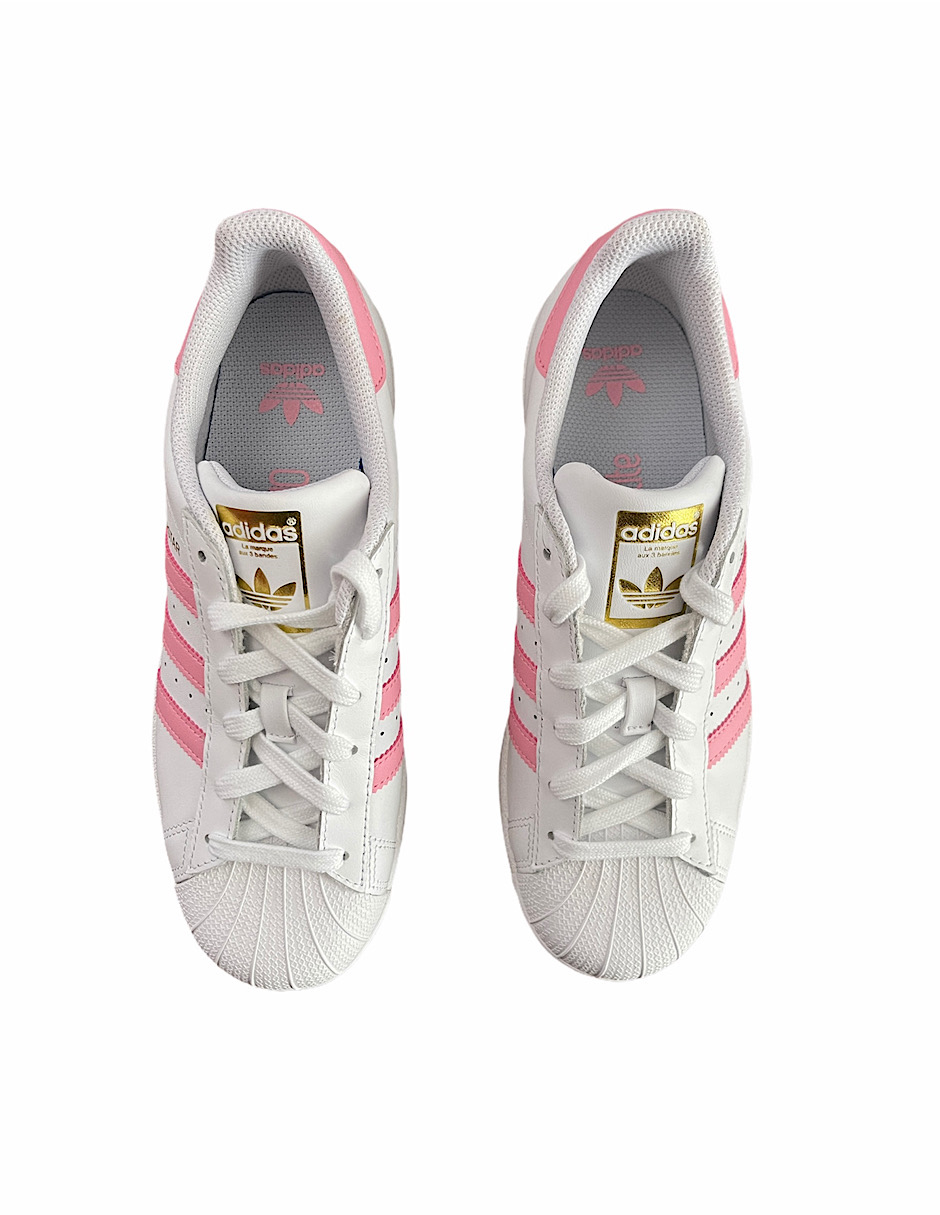 ADIDAS SUPERSTAR blanco con rosa claro