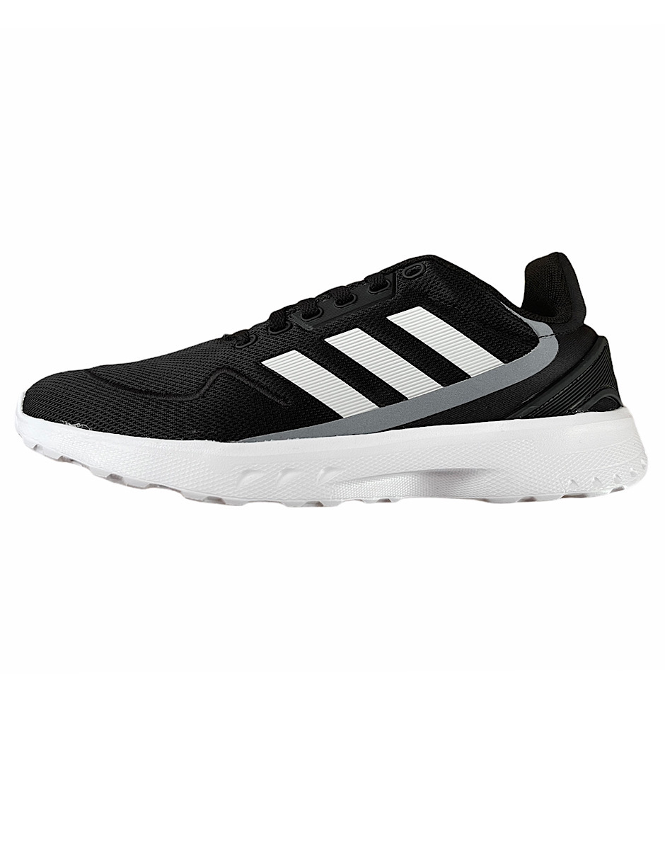 TENIS ADIDAS NEBZED negro suela blanca