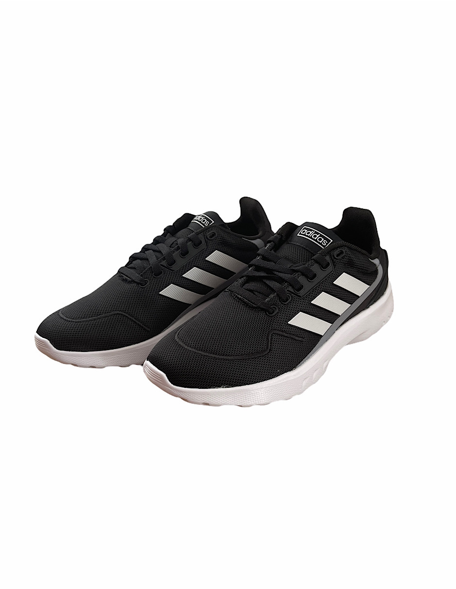 TENIS ADIDAS NEBZED negro suela blanca