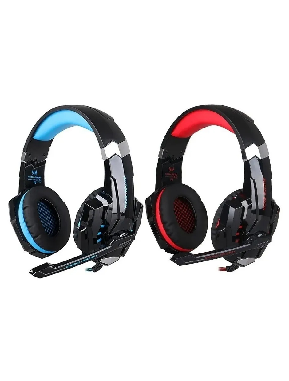 Audífonos Gamer Pro Kotion Each G9000 Con Micrófono Luz Led Azul