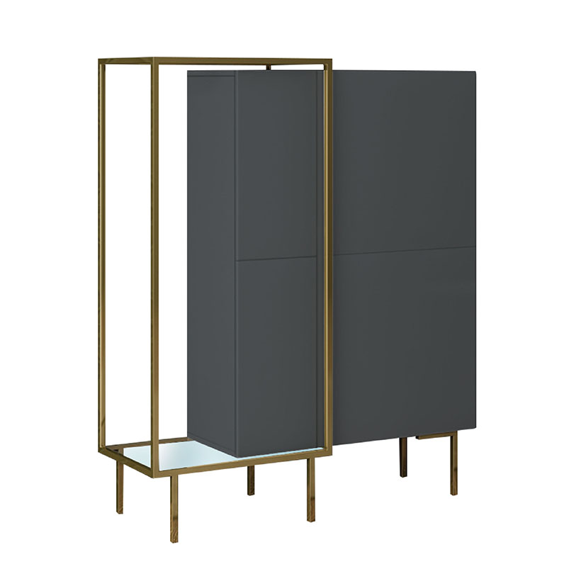 Credenza bufetera Minimalista con Estructura de Acero (Azul)